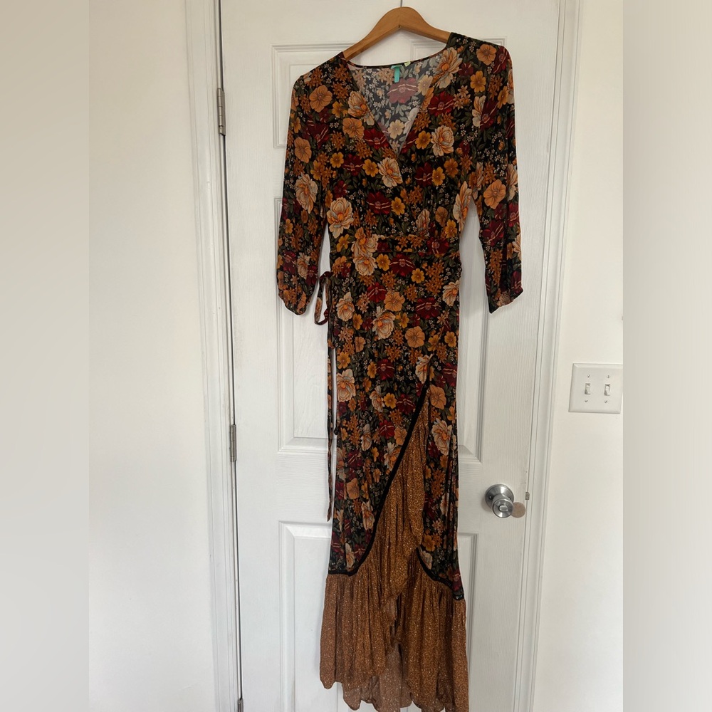 Farm Moody Floral Wrap Maxi Dress from Anthropologie